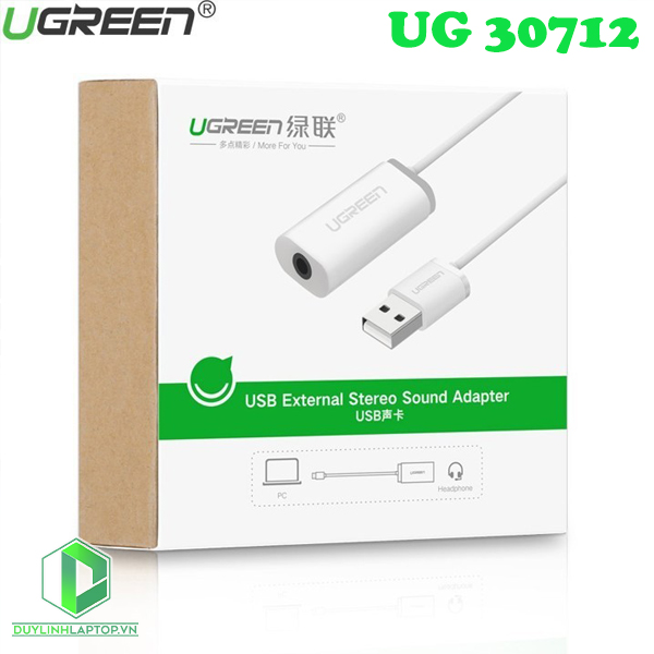 Cáp chuyển đổi USB Sound Card USB 2.0 to 3.5mm Ugreen 30712