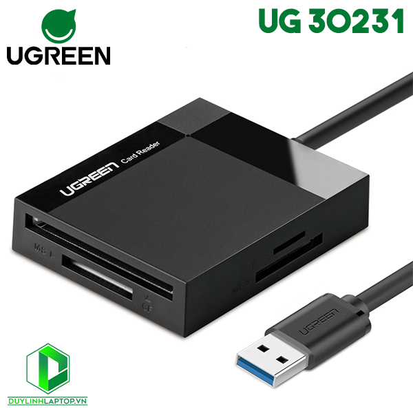 Đầu đọc thẻ nhớ đa năng SD/TF/CF/MS chuẩn USB 3.0 Ugreen 30231