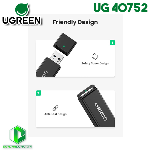 Đầu đọc thẻ nhớ SD/TF chuẩn USB 3.0 Ugreen 40752