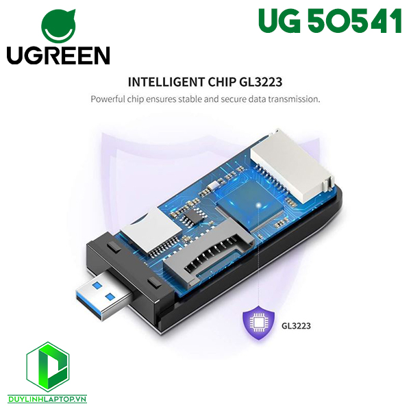 Đầu đọc thẻ nhớ SD/TF/CF/MS chuẩn USB 3.0 Ugreen 50541