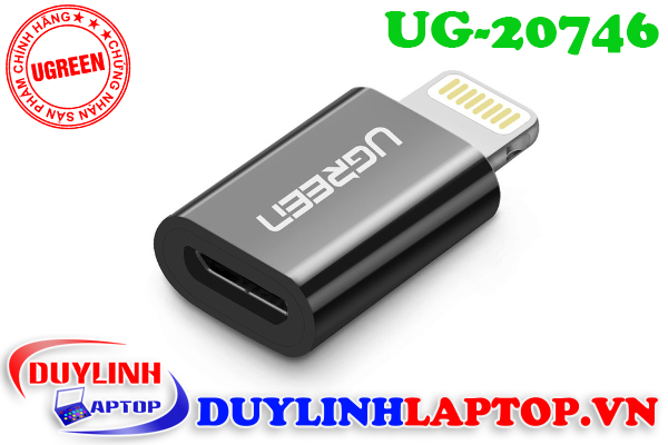 Đầu chuyển đổi Lightning to Micro USB màu đen Ugreen 20746