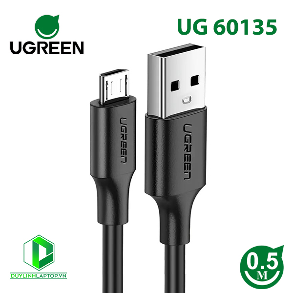 Cáp USB to Micro USB dài 0,5m màu đen Ugreen 60135