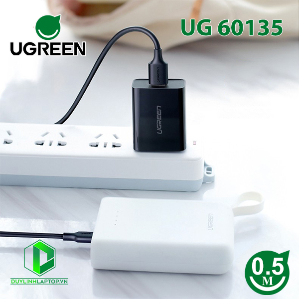 Cáp USB to Micro USB dài 0,5m màu đen Ugreen 60135