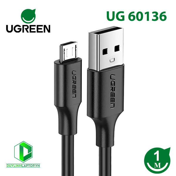 Cáp USB to Micro USB dài 1m màu đen Ugreen 60136