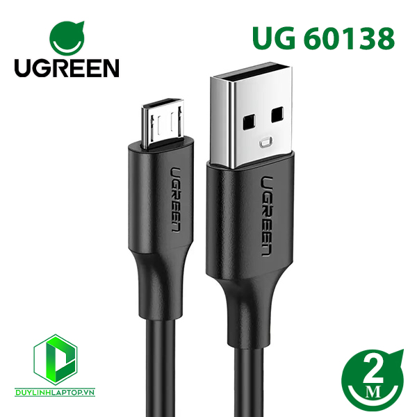 Cáp USB to Micro USB dài 2m màu đen Ugreen 60138