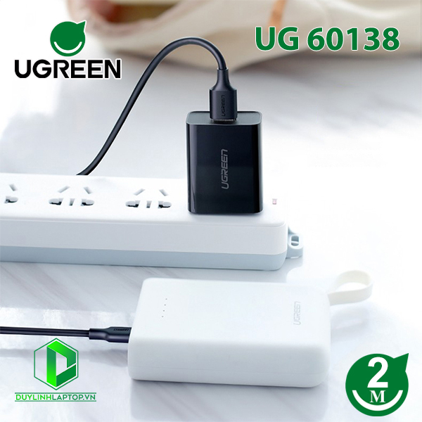 Cáp USB to Micro USB dài 2m màu đen Ugreen 60138