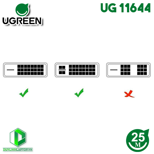 Cáp DVI 24 + 1 dài 25m hỗ trợ 2k Ugreen 11644