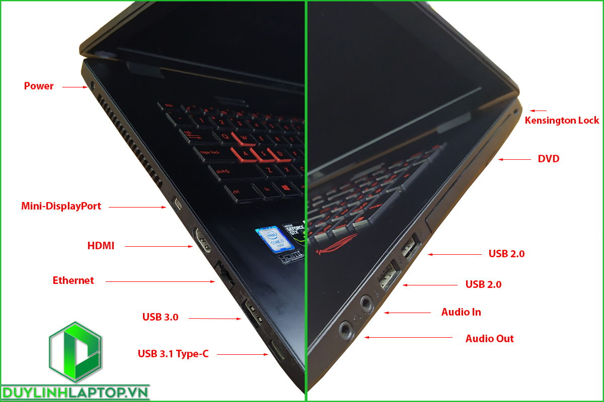 Laptop Gaming Asus GL752VW (i7-6700HQ | 8 GB | GTX 960M | 128 GB SSD | 1 TB HDD | 17,3 FHD | 3 Kg)