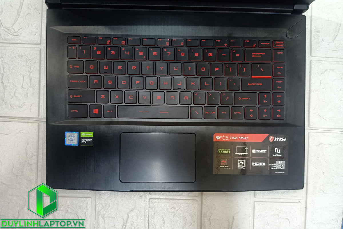 Laptop Gaming MSI GF63 Thin 9SC | i7-9750H | 8GB | GTX 1650 4GB | SSD 512GB|15,6Inch FHD IPS|2,2 Kg