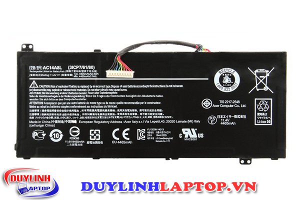 Pin Acer V15 NITRO, Aspire Vn7-571, Vn7-591, Vn7-791, AC14A8L chính hãng