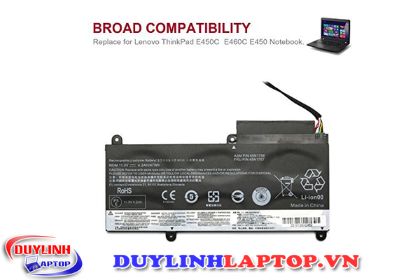 PIN LENOVO E450,E460,45N1752,45N1753,45N1756,45N1757,45N1754,45N1755(ZIN)