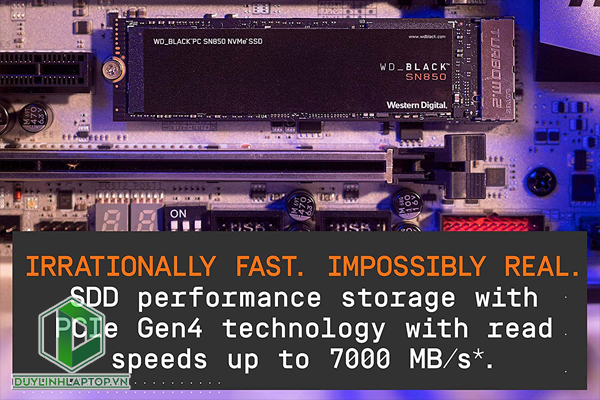 Ổ cứng SSD Western Black SN850 500GB PCIe NVMe™ Gen4x4 M2.2280 WDS500G1X0E (đọc: 7000MB/s -ghi: 4100MB/s)
