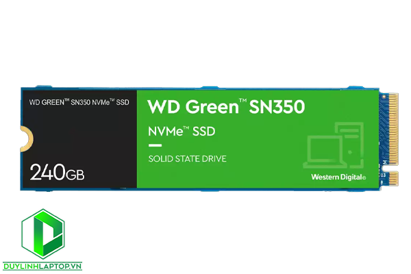Ổ SSD Western Green SN350 240Gb PCIe NVMe™ Gen3x4 M2-2280 WDS240G2G0C