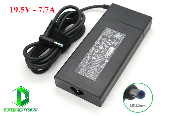 Sạc laptop HP 19.5V - 7.7A chân kim xanh loại tốt