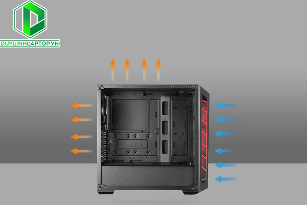 Vỏ Case Cooler Master MasterBox MB520 TG Red Trim (Mid Tower/Màu Đen)