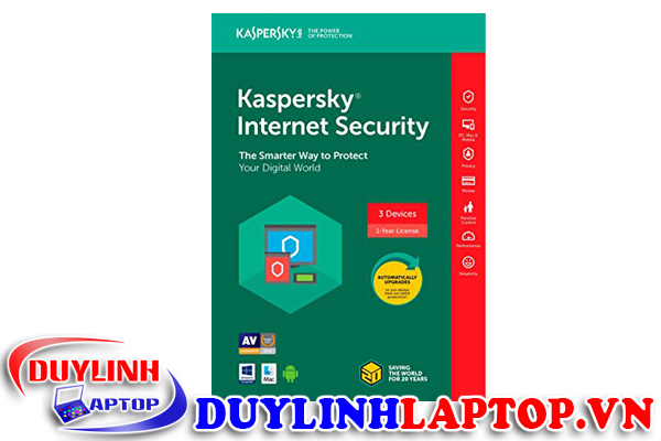 Phần mềm Kaspersky® Internet Security (1 năm/3 PCs)