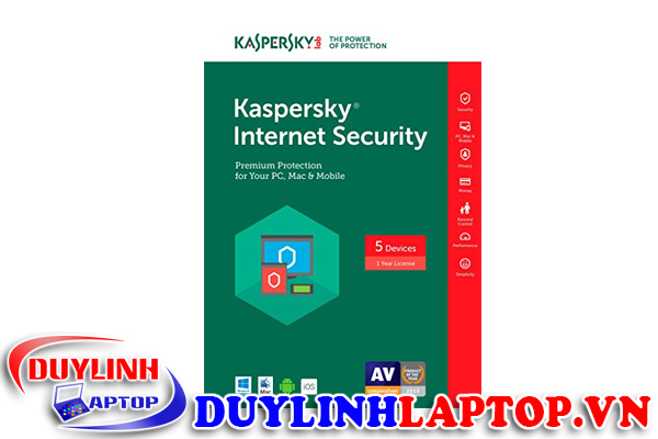 Phần mềm Kaspersky® Internet Security (1 năm/5 PCs)