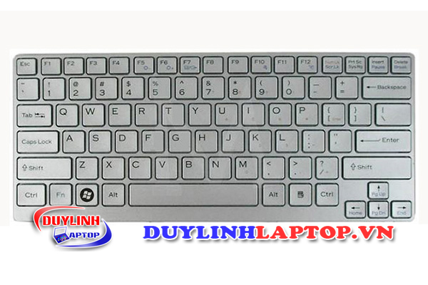 Bàn phím Sony Vaio CR, PCG-5L1L, PCG-5L2L, PCG-5L3L, PCG-5G1L, PCG-5G2L, PCG-5G3L (Đen/Bạc)