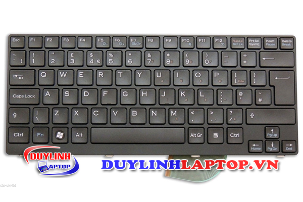 Bàn phím Sony Vaio CR, PCG-5L1L, PCG-5L2L, PCG-5L3L, PCG-5G1L, PCG-5G2L, PCG-5G3L (Đen/Bạc)