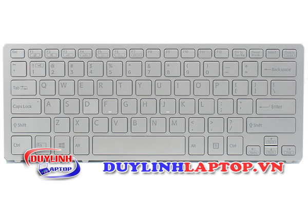 Bàn phím Sony Vaio SVF14N, FIT14 (Bạc, Có đèn, Có bẹ)