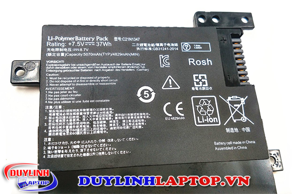 Pin Asus C21N1347, X555L, F555L, K555L, R556L, X555L, X554, F554 (ZIN)