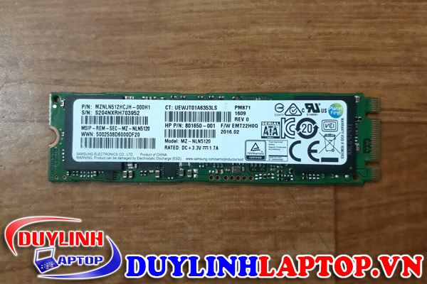 SSD Samsung M.2 SATA 512GB tháo máy chất lượng tốt