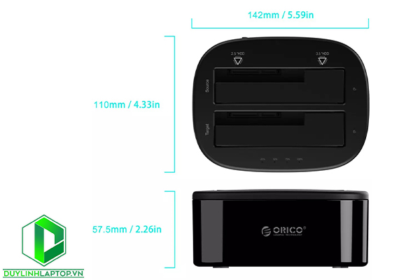 Docking Orico 2 bays 2.5