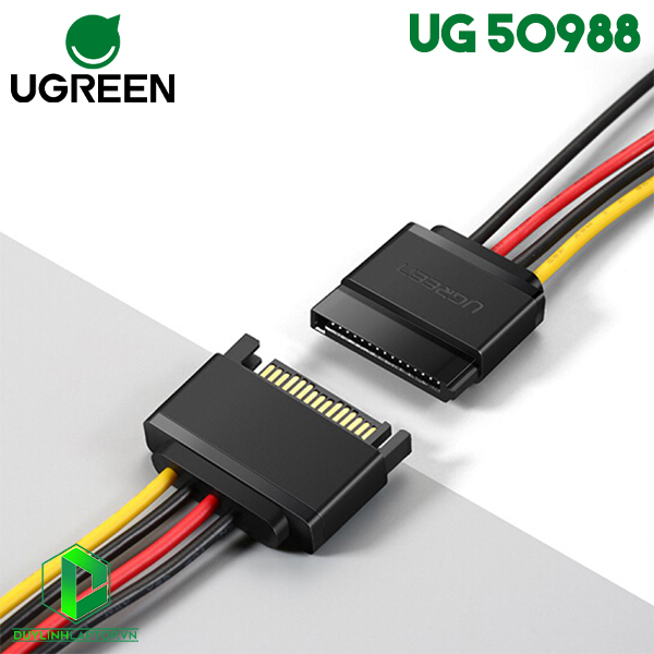 Cáp nguồn Sata 15Pin to 2 Sata âm dài 20cm Ugreen 50719