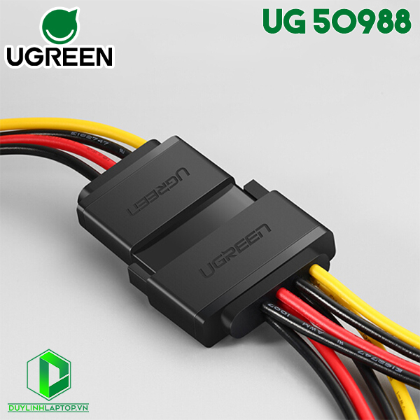 Cáp nguồn Sata 15Pin to 2 Sata âm dài 20cm Ugreen 50719