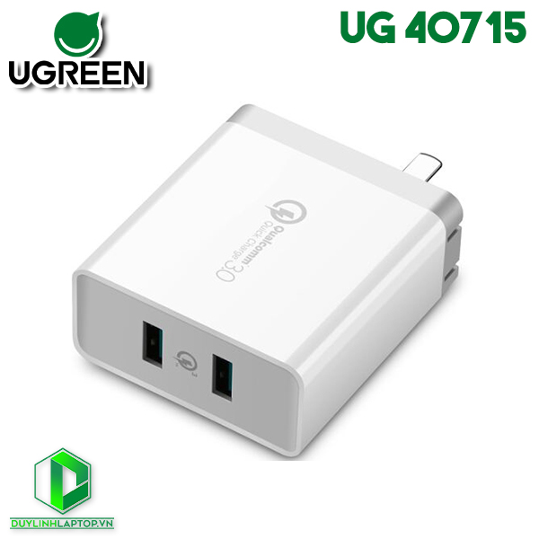 Củ Sạc Nhanh Chuẩn Quick Charge 3.0 Ugreen 40715