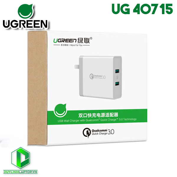 Củ Sạc Nhanh Chuẩn Quick Charge 3.0 Ugreen 40715