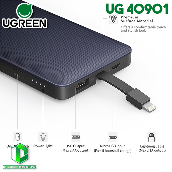 Pin sạc dự phòng dung lượng 10.000mah Ugreen 40901