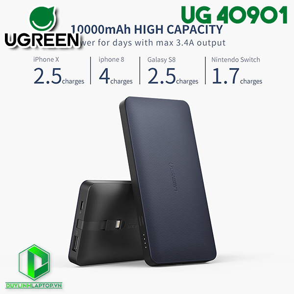 Pin sạc dự phòng dung lượng 10.000mah Ugreen 40901