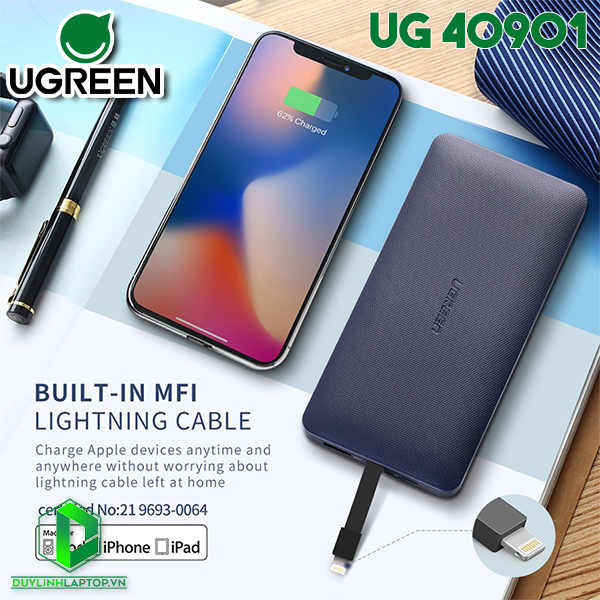 Pin sạc dự phòng dung lượng 10.000mah Ugreen 40901