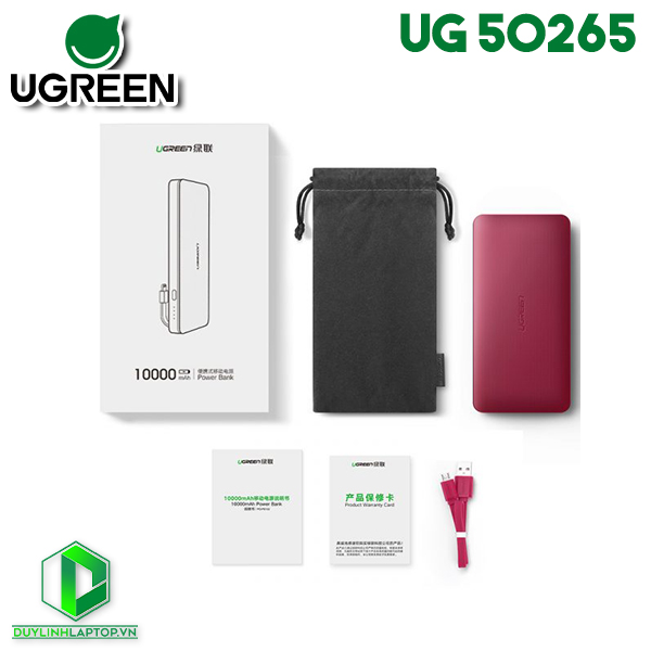 Pin sạc dự phòng dung lượng 10.000mah Ugreen 50265