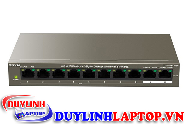 Bộ chia mạng TEF1110P-8-102W  8-Port10 / 100Mbps + 2 Gigabit Desktop Switch Với 8 cổng PoE