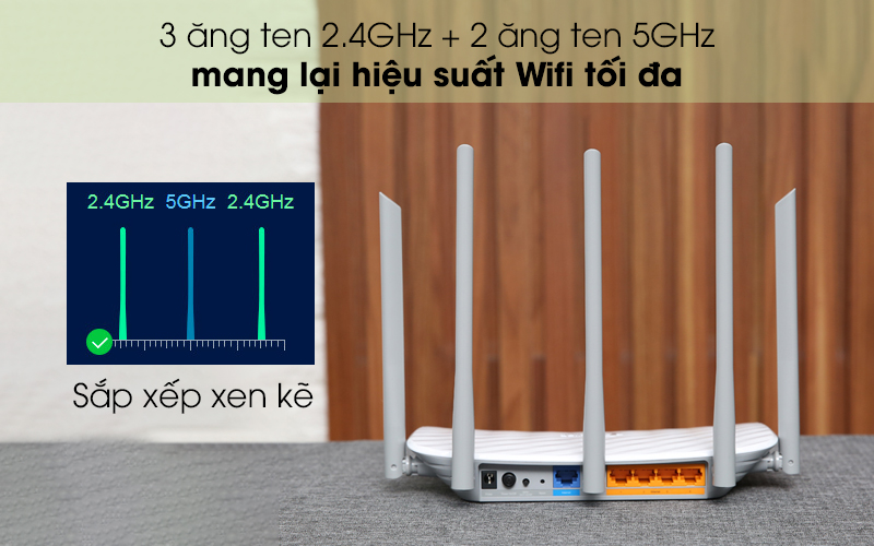 Router Wifi Chuẩn AC1350 Băng Tầng Kép TP-Link Archer C60