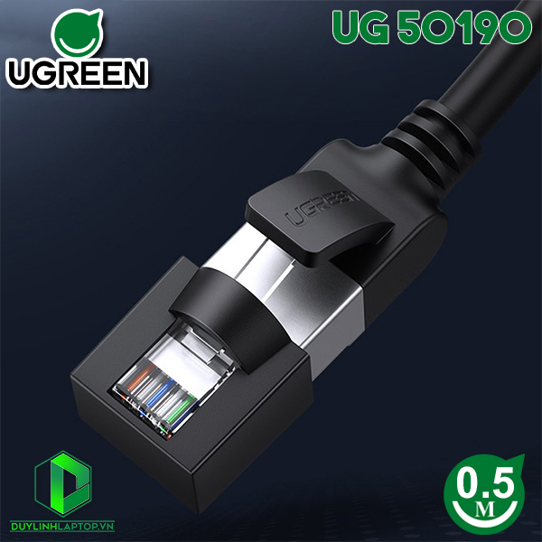 Dây mạng cat 6 UTP dài 0,5m màu đen Ugreen 50190