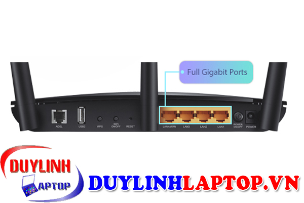 Modem WIFI ADSL2 + Cổng Gigabit băng tần kép không dây AC750