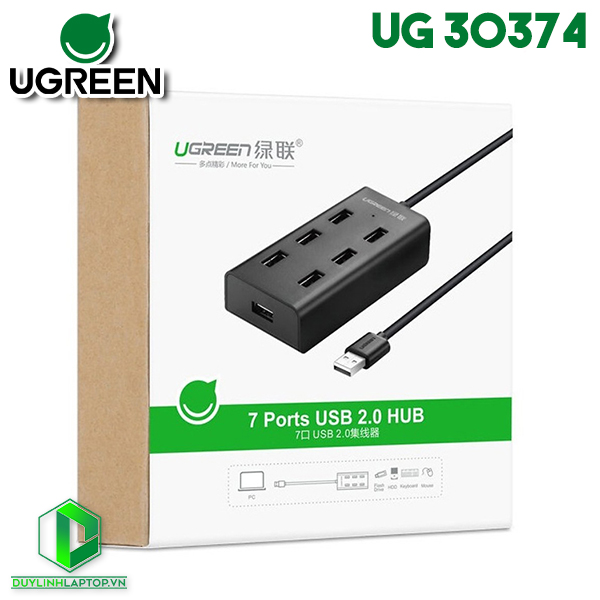 Bộ chia USB 2.0 ra 7 cổng Ugreen 30374