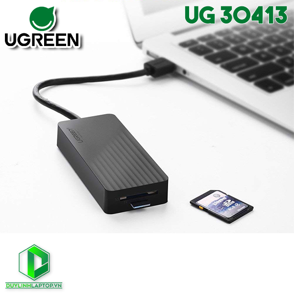 Bộ chia USB 3.0 ra 3 cổng tích hợp đọc thẻ SD/TF Ugreen 30413