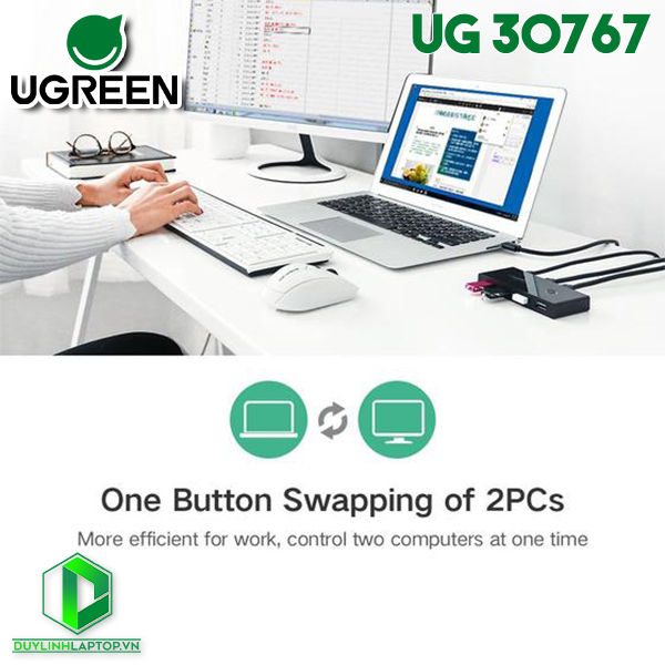 Bộ chuyển đổi USB 2.0 4 vào 2 Ugreen 30767