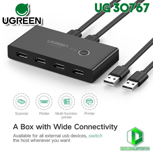 Bộ chuyển đổi USB 2.0 4 vào 2 Ugreen 30767