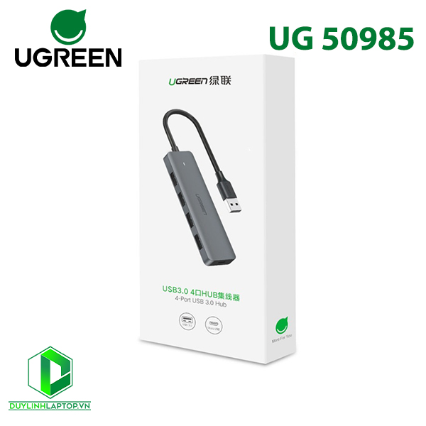 Bộ chia USB 3.0 ra 4 cổng hỗ trợ nguồn phụ Micro USB Ugreen 50985