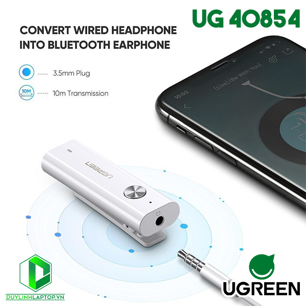 Bộ thu Bluetooth 5.0 cho loa, tai nghe hỗ trợ APTX Ugreen 40854