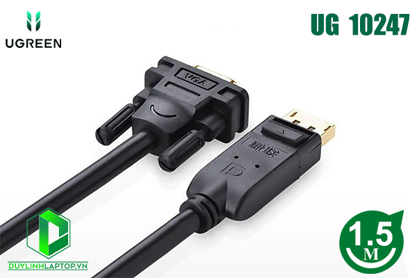 Cáp chuyển Displayport to VGA dài 1m Ugreen 10247