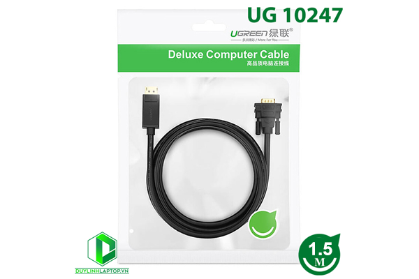 Cáp chuyển Displayport to VGA dài 1m Ugreen 10247