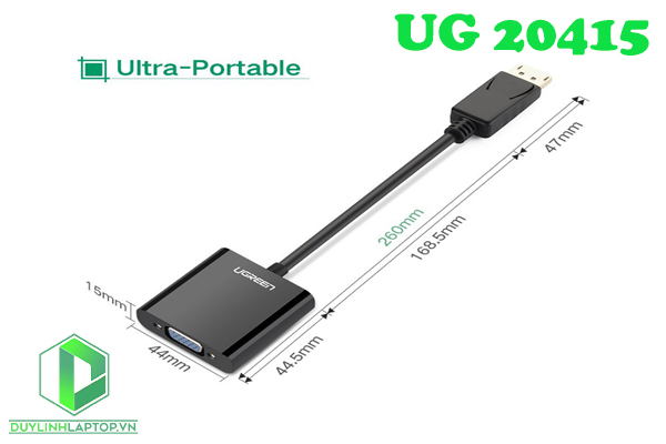 Cáp Displayport to VGA  Ugreen 20415