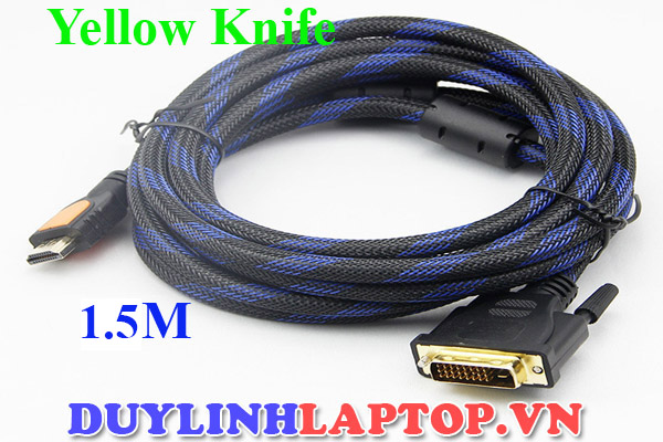 Cáp HDMI to DVI 24+1 chính hãng YellowKnife 1.5m