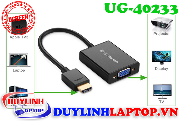 Cáp chuyển đổi HDMI to VGA Ugreen chất lượng tốt - 2